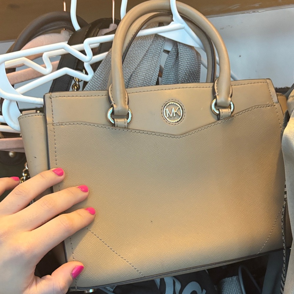 Michael Kors Beige Satchel Bag